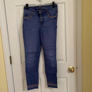 Hand embroidered jeans